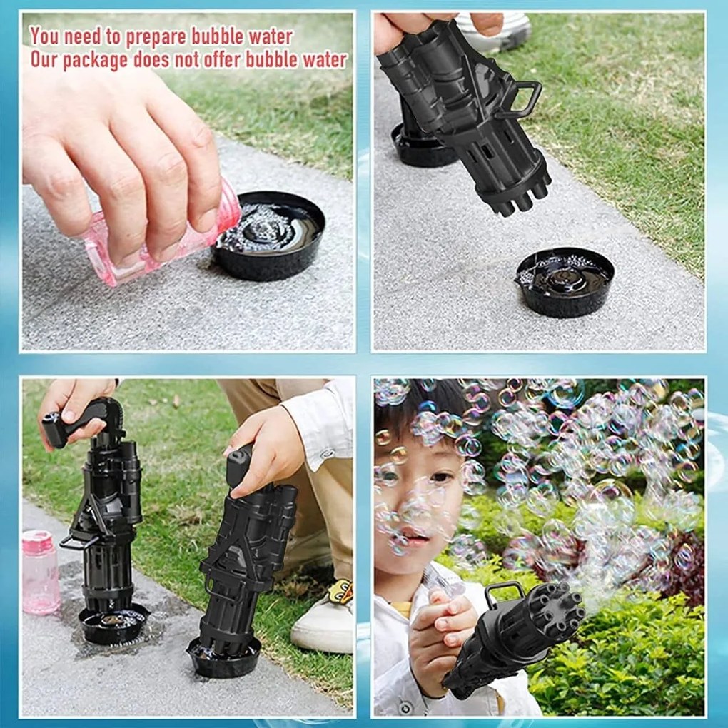 Bubble gun buborékpisztoly - fekete