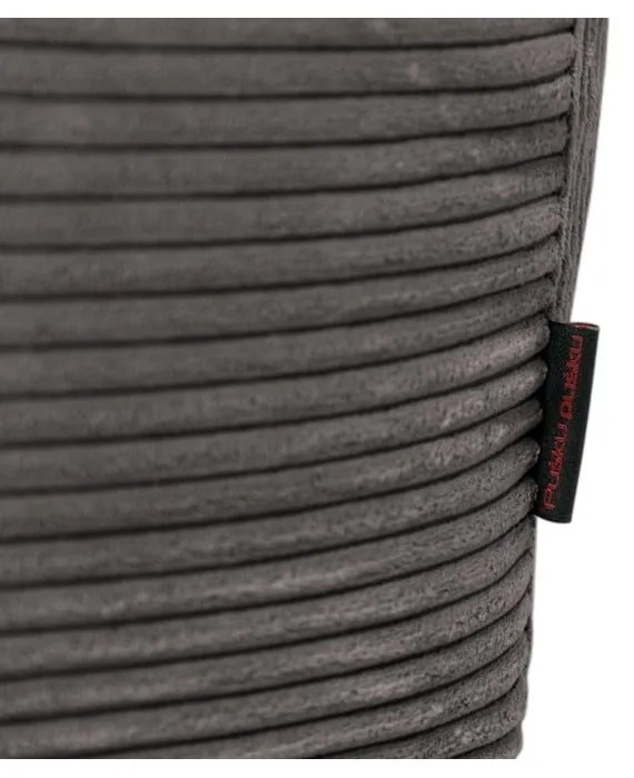 Sötétbarna kordbársony babzsákfotel Sofa Lounge – SLOWDOWN