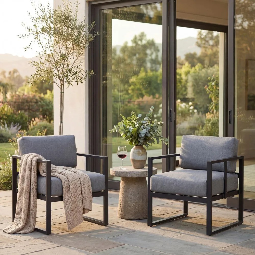 Bellissima grafitszürke kerti fotel - Bonami Selection