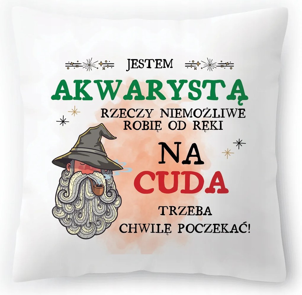 Akvarista Párna Születésnap Névnap Ajándék Nyomtatott Fotóval