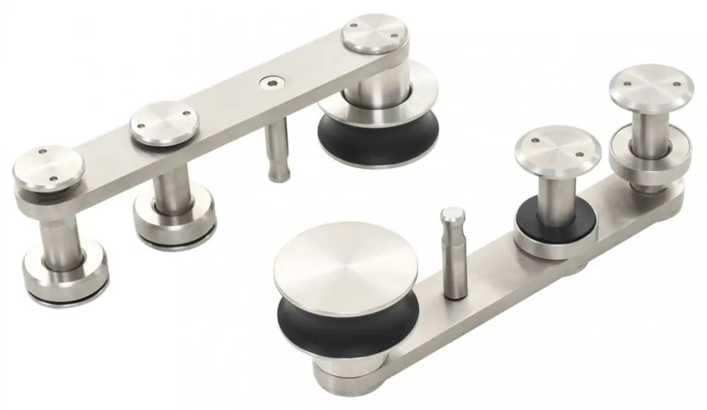 ezüst rozsdamentes acél tolóajtó fémszerelék készlet 183 cm