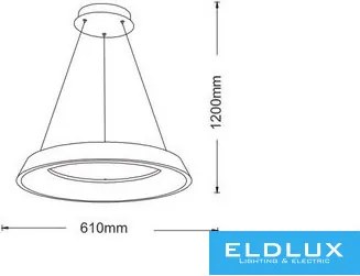 UNIVERSO Függeszték 43w 3440lm CCT IP20 Fehér D610x1200mm
