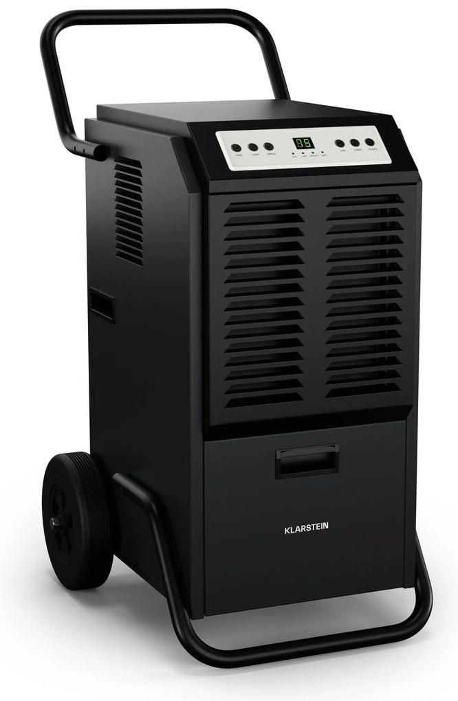 Klarstein DuraDry 70L páramentesítő, 70 l/nap, 90-140 m², rozsdamentes acél, mobil, 450 m³/h