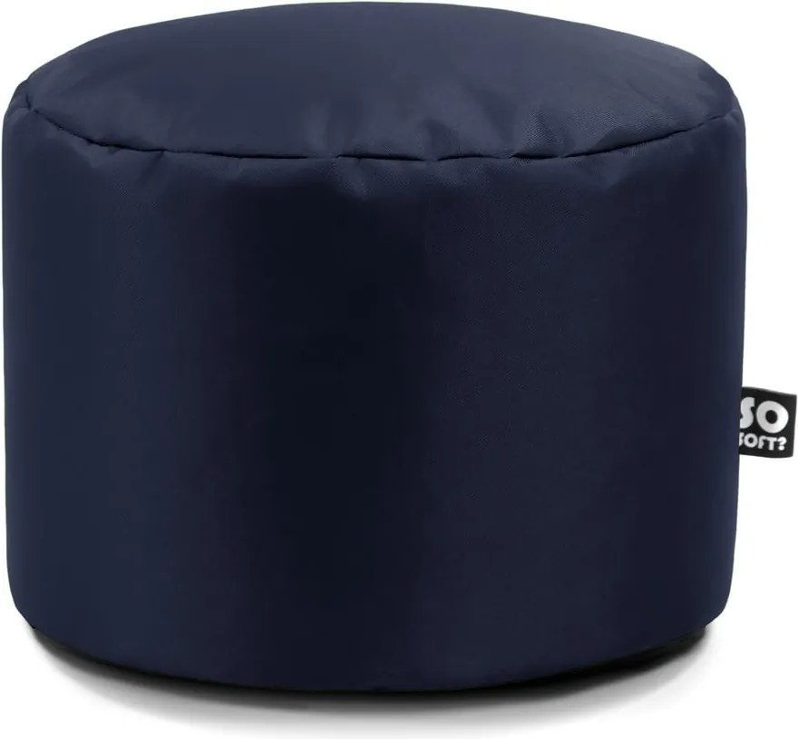 Sötétkék bőrutánzat gyerek babzsákfotel Dot M – So Soft?