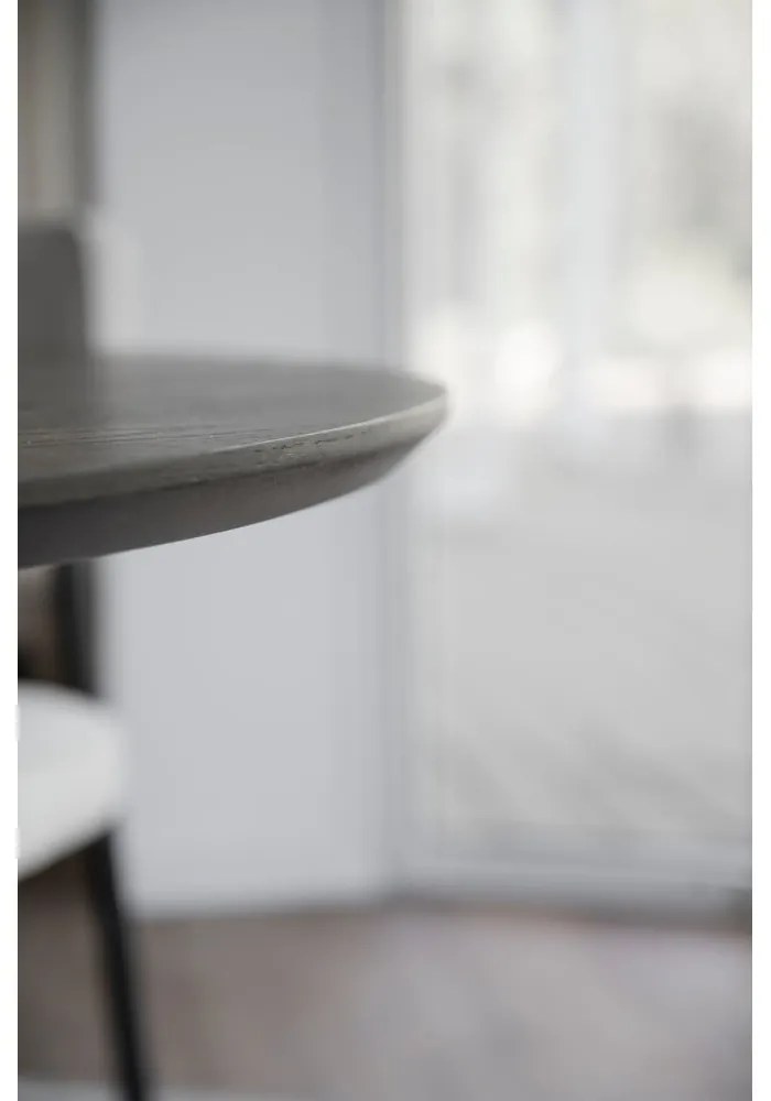 Kerek étkezőasztal tölgyfa dekoros asztallappal 120x120 cm Calverton - Rowico