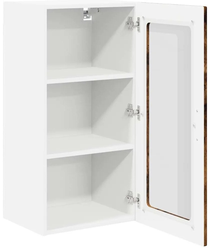 Fali konyhaszekrény 2 pcs Füstölt tölgy 40 x 31 x 80 cm Faanyag