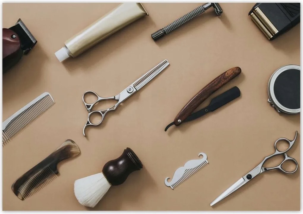 Poszterek 100x70 Vintage barber felszerelés
