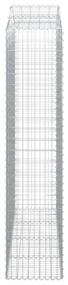 3 db íves horganyzott vas gabion kosár 200x50x220/240 cm
