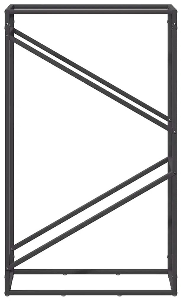 fekete hidegen hengerelt acél tűzifatároló 60x25x100 cm