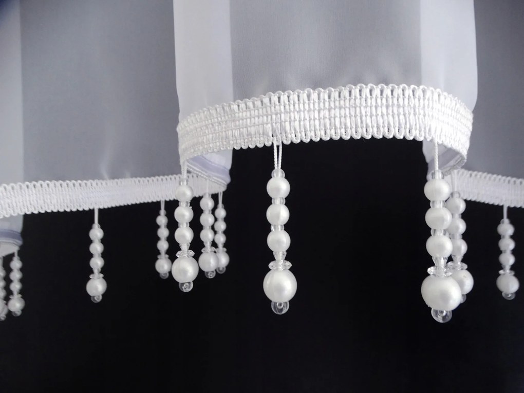 Mg Függöny Fátyol Gyöngyök 05 Fehér hosszú 300x155cm