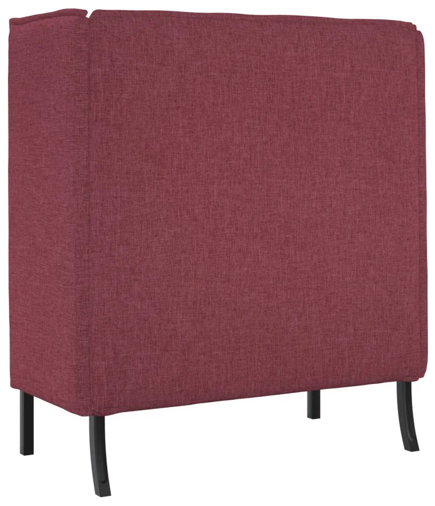 Magas Háttámlású Kanapé Burgundi Vörös 109x56x121 cm Szövet