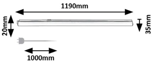 Rabalux 78010 - LED Pultmegvilágító BAREG LED/16W/230V 3000/4000K fehér