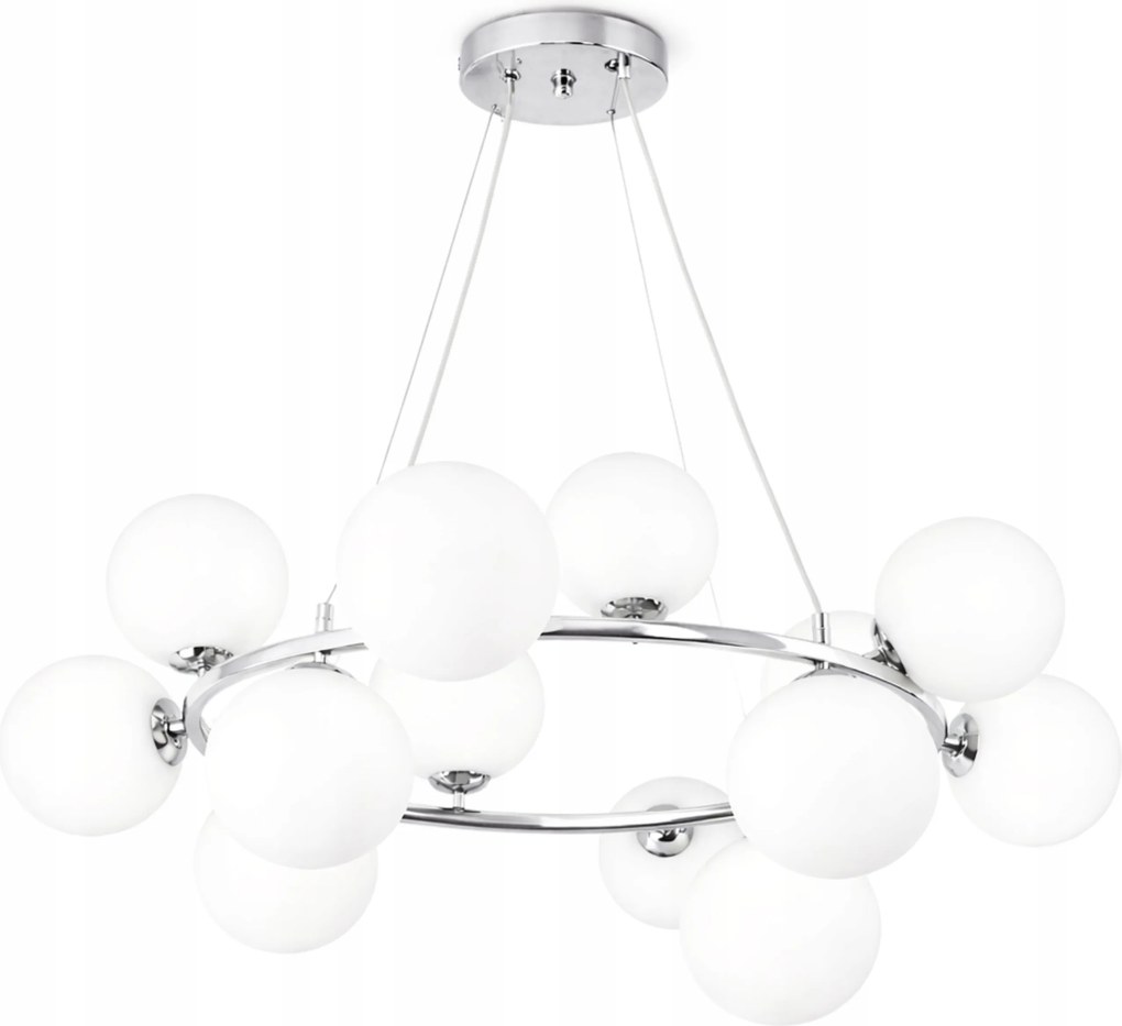 Függőlámpa Mennyezeti Csillár Gömbök ezüst Modern nagy tej
