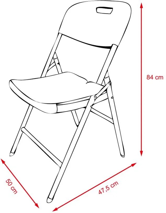 BERLIN Összecsukható catering/kempingszék szett - 6db