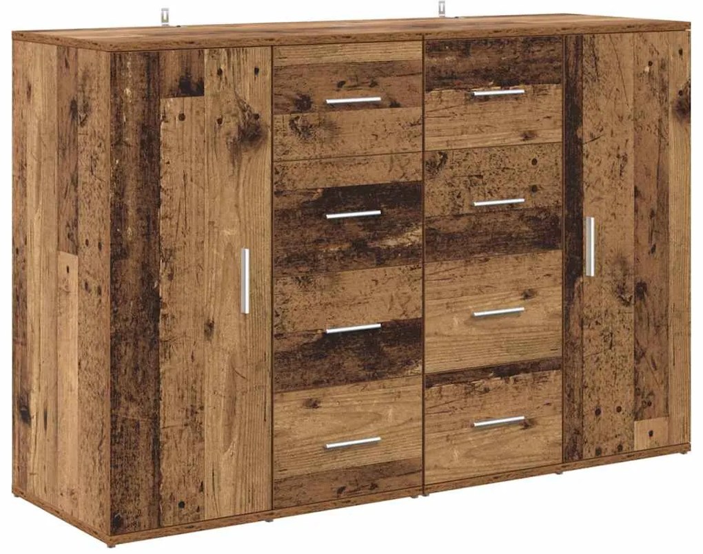 Oldalszekrények Corona 2 pcs Öreg fa 59 x 39 x 80 cm Faanyag