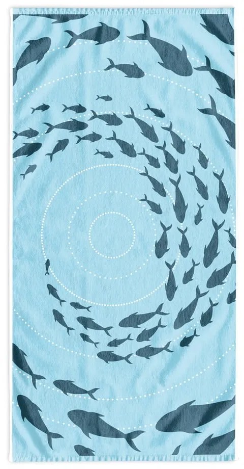 Kék strandtörölköző 90x180 cm Shoal – DecoKing
