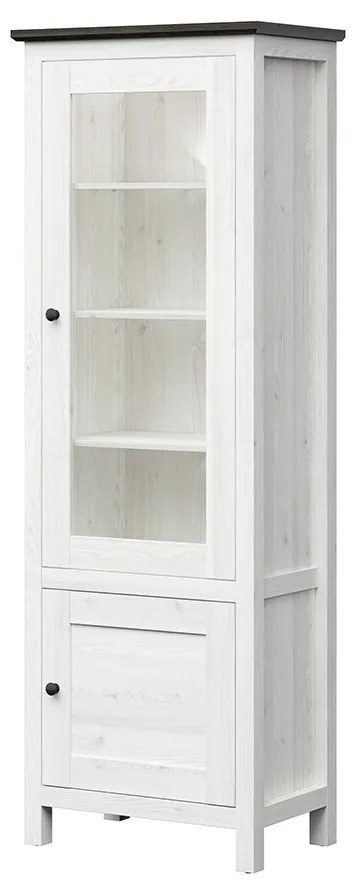 Vitrin Hesen REG1W1D/20/7 (LED világítással) (világos sibiu vörösfenyő + fenyő larico). Akció -18%. 1062516