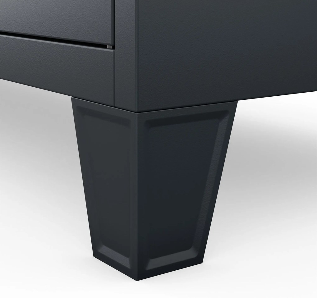 Fémszekrény, 20 rekeszes ROBERT, 1360 x 1720 x 450 mm, antracit színű