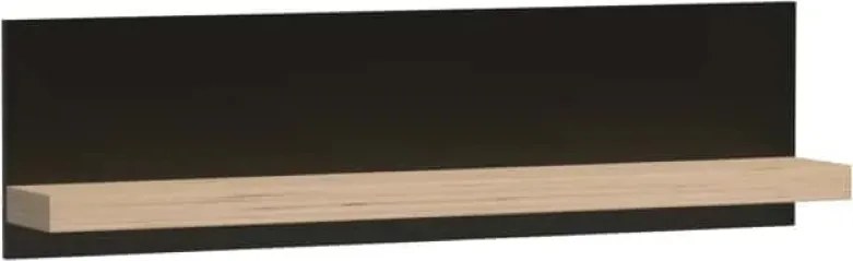 Polc 120, artisan tölgy/fekete, KOLI C-9
