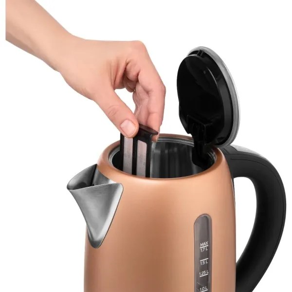 Sencor - Gyorsforraló hőmérséklet-szabályozással, 1,7 l, 2150 W/230 V, réz