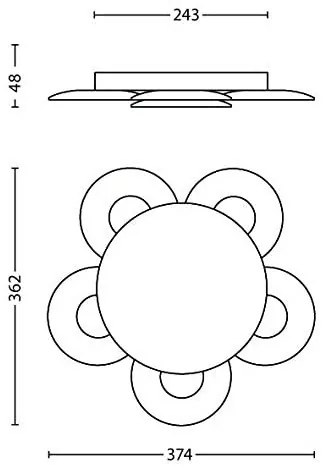 Philips 40970/48/16 - Mennyezeti LED lámpa VAGA 6xHighPower LED/2.5W/230V