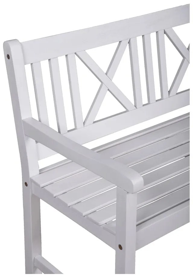 Fehér tömörfa kerti pad Malmö – Garden Pleasure