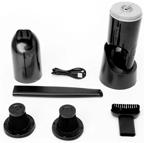 Hordozható újratölthető autós porszívó 75W/2000 mAh fekete