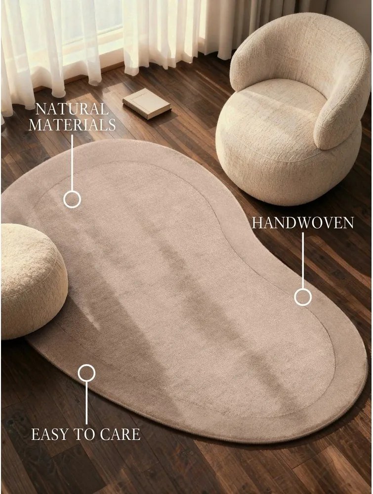 Bézs kézi szövésű gyapjúkeverék szőnyeg 125x200 cm Kari Organic – Villeroy&amp;Boch