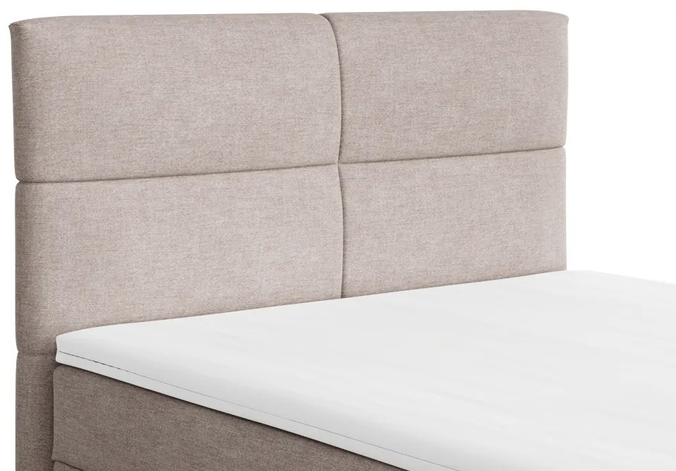 Elektromos állítható ágy, boxspring, bézs, 120x200, BOSTON