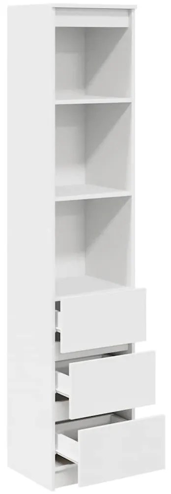 fehér szerelt fa magasszekrény 37,5x35x180 cm