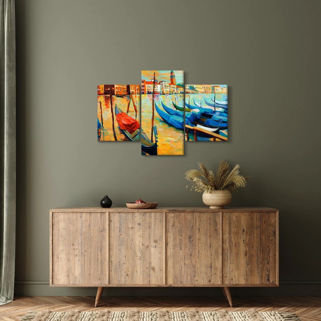 Kép - Velencei kikötő (90x60 cm)