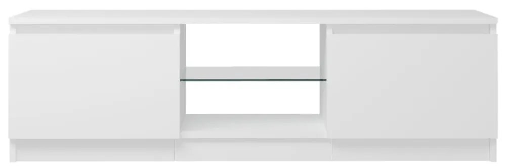 fehér TV-szekrény LED lámpákkal 120 x 30 x 35,5 cm
