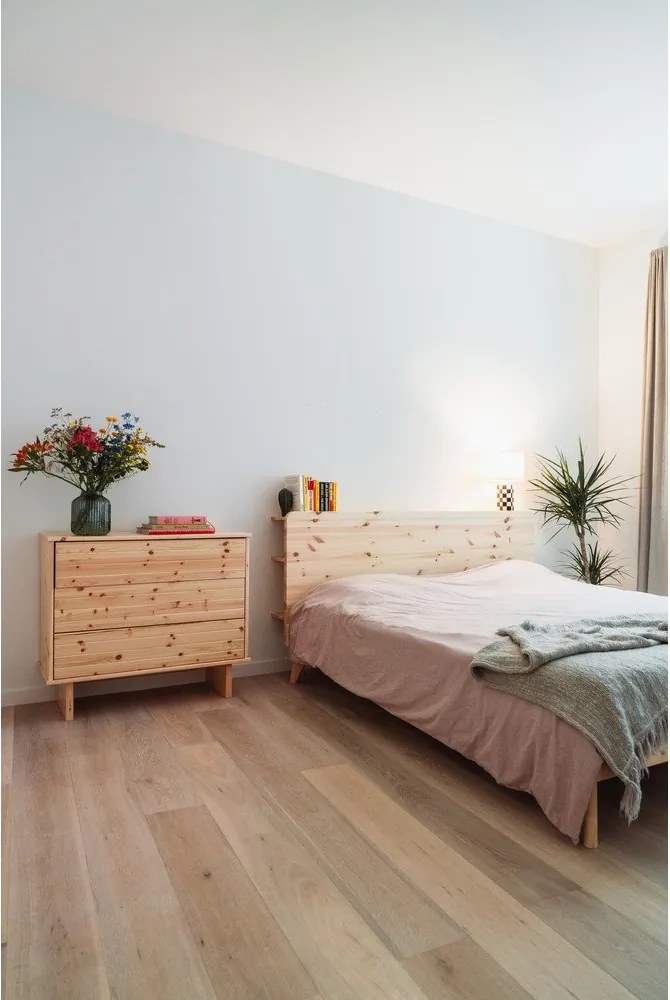 Borovi fenyő franciaágy ágyráccsal 140x200 cm Retreat – Karup Design