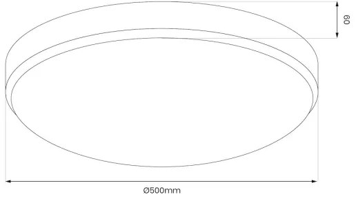 MAYA LED mennyezeti lámpatest, 36 W, 230 V, Ø 50 cm, fekete