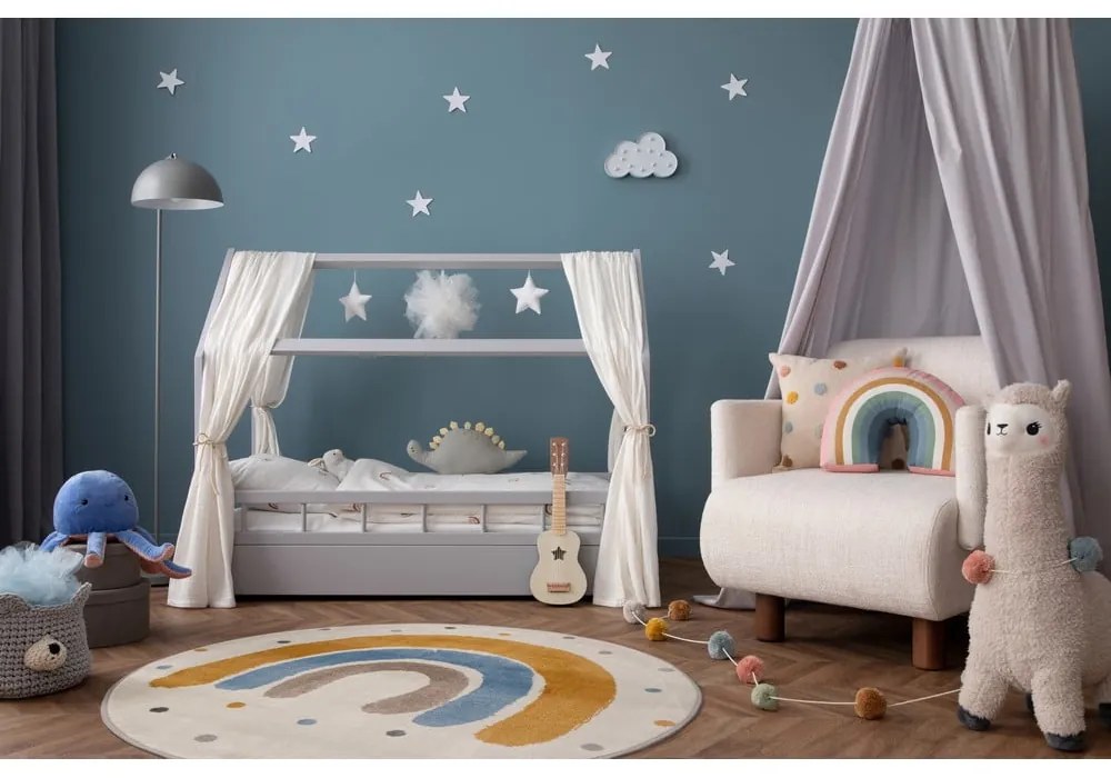 Okkersárga-elefántcsont színű gyerek szőnyeg ø133 cm Joyful Gold – FD