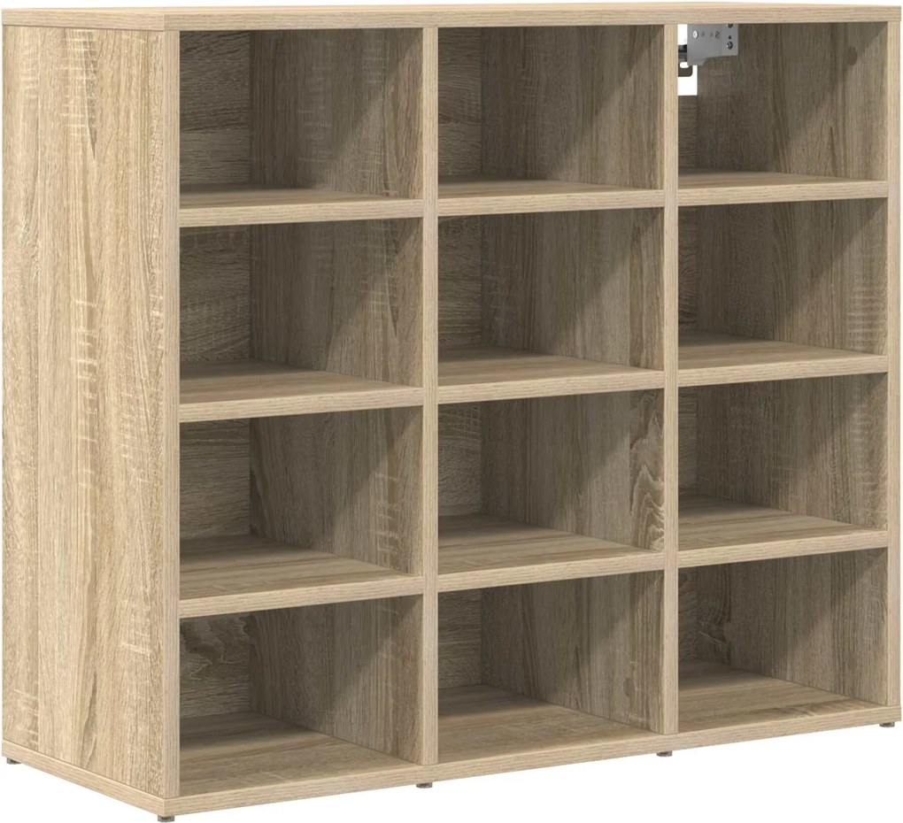 vidaXL Cipőszekrény polcokkal Sonoma tölgy 77,5 x 30 x 67 cm Faanyag