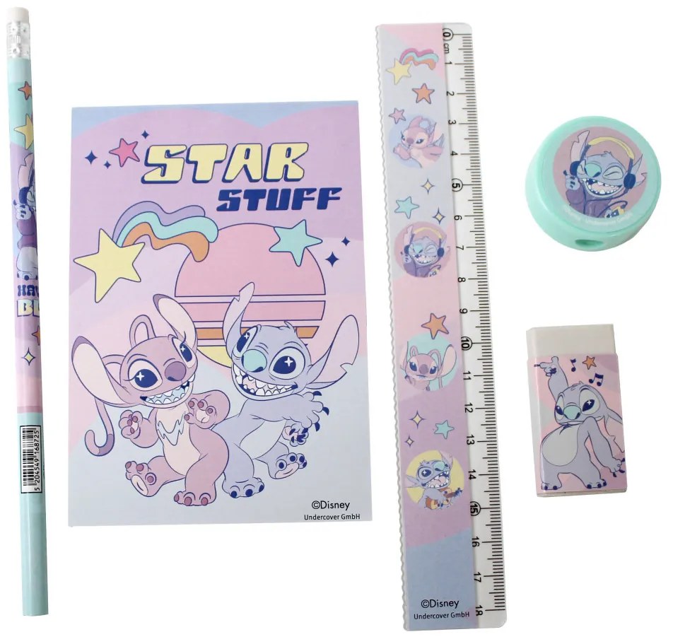 Disney Lilo és Stitch, A csillagkutya Star Stuff írószer szett 5 db-os