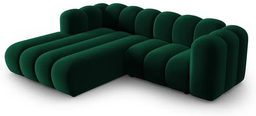 Sötétzöld sarokkanapé (bal oldali) Lupine – Micadoni Home