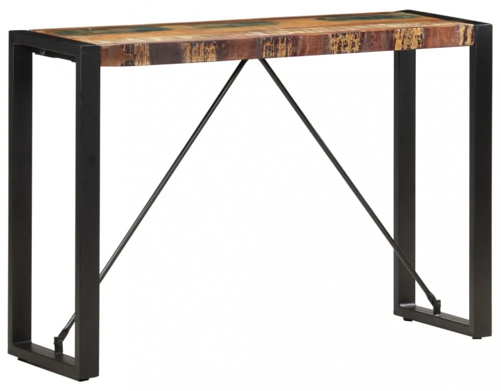 tömör újrahasznosított fa tálalóasztal 110 x 35 x 76 cm