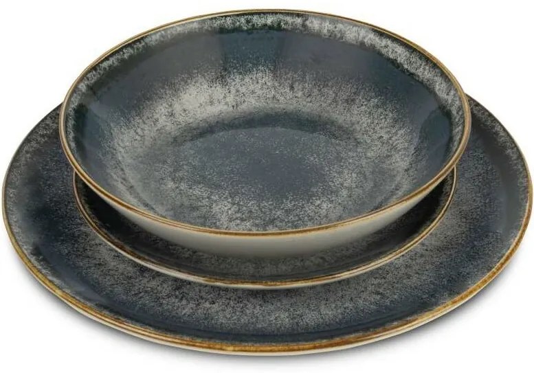 BerlingerHaus 18 darabos Aspen tányérkészlet,szürke