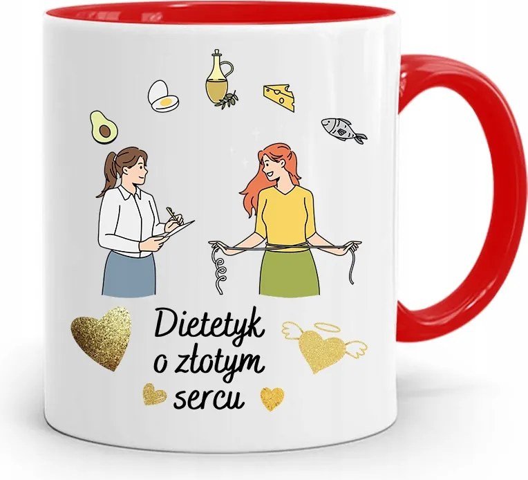 Dietetikusoknak Dietetikus Bögre Piros Ajándék fényképes nyomtatással