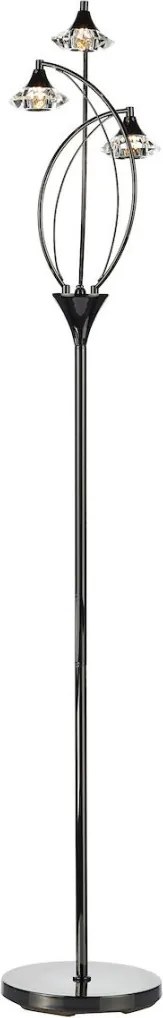 DAR LIGHTING LUT4967 Kristály Állólámpa Fekete króm G9 IP20
