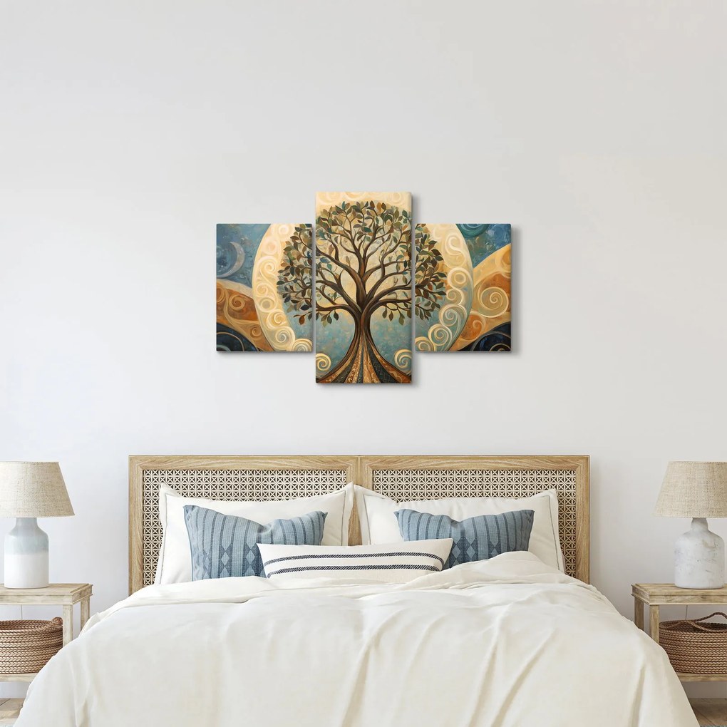 Kép – Életfa és spirálok (90x60 cm)