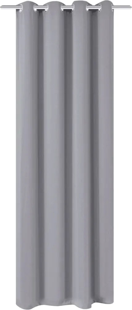 vidaXL szürke sötétítőfüggöny fém fűzőlyukakkal 270 x 245 cm
