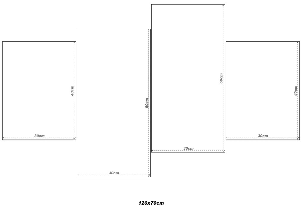 Gario 4 részes vászonkép fotóból Méret: 100 x 70 cm