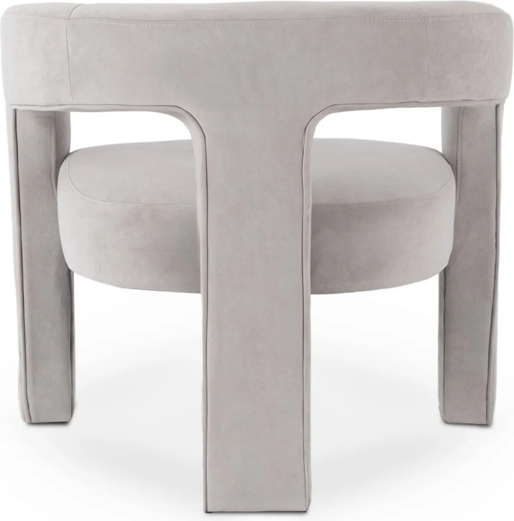 Fotel Wypoczynkowy LILLE Szary Welurowy