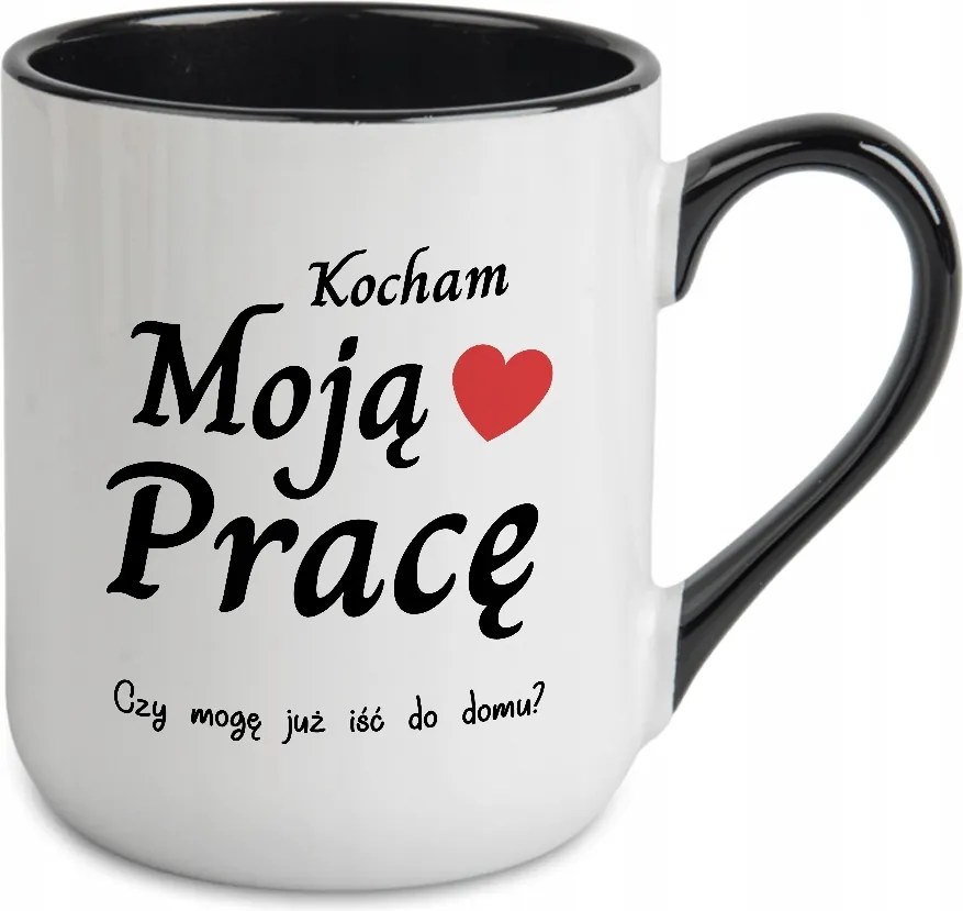 Caffe Bögre 300ml Belső Fekete Ajándék Karácsonyra Szeretem A Munkámat Minták