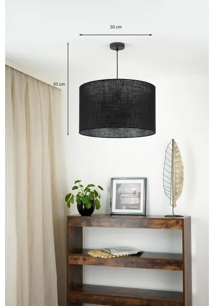 Brilagi - TUBES ROLLER lógó 1xE27/15W/230V, 50 cm, fekete