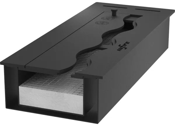 InFire - Beépített BIO kandalló 7,5x50 cm 3,5kW fekete