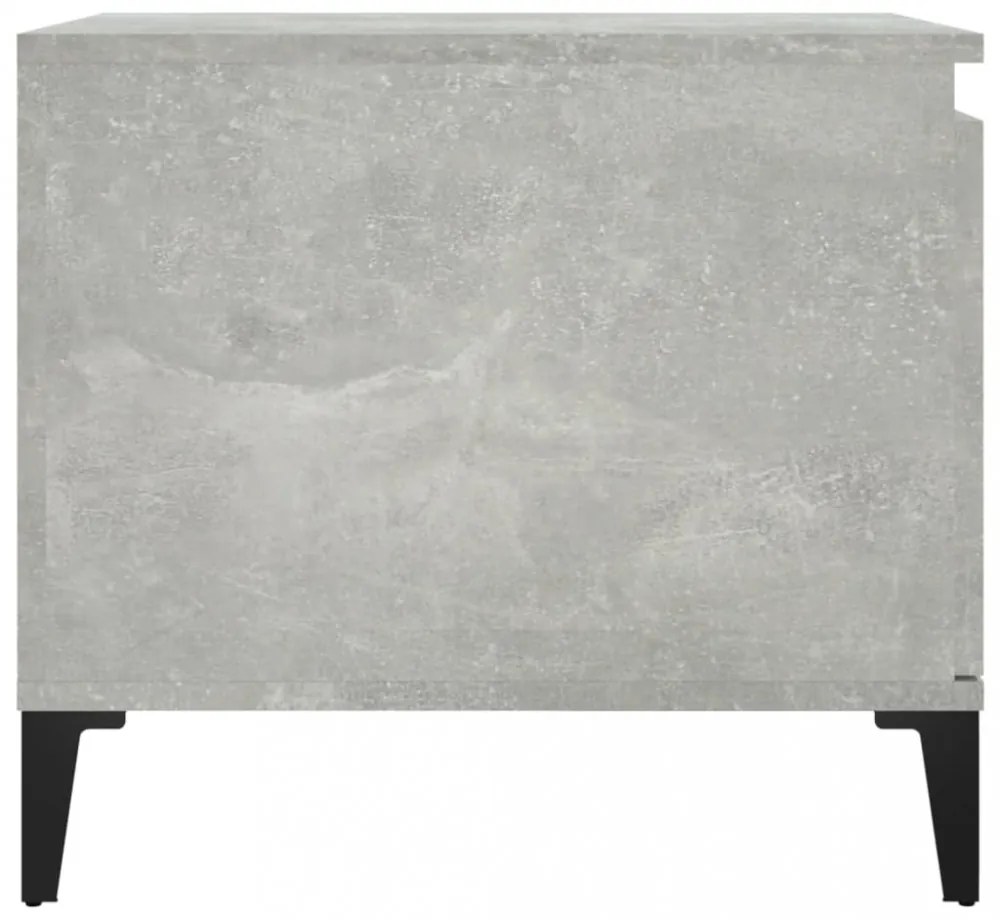 betonszürke szerelt fa dohányzóasztal 100 x 50 x 45 cm